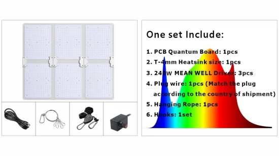 600 W Greenhouse LED Growlight Iluminação Moderna Dimmable Stand Plant Growth 600 W Watt LED Grow Light Full Spectrum Far Red Qb Quantum Board para Plantas Internas